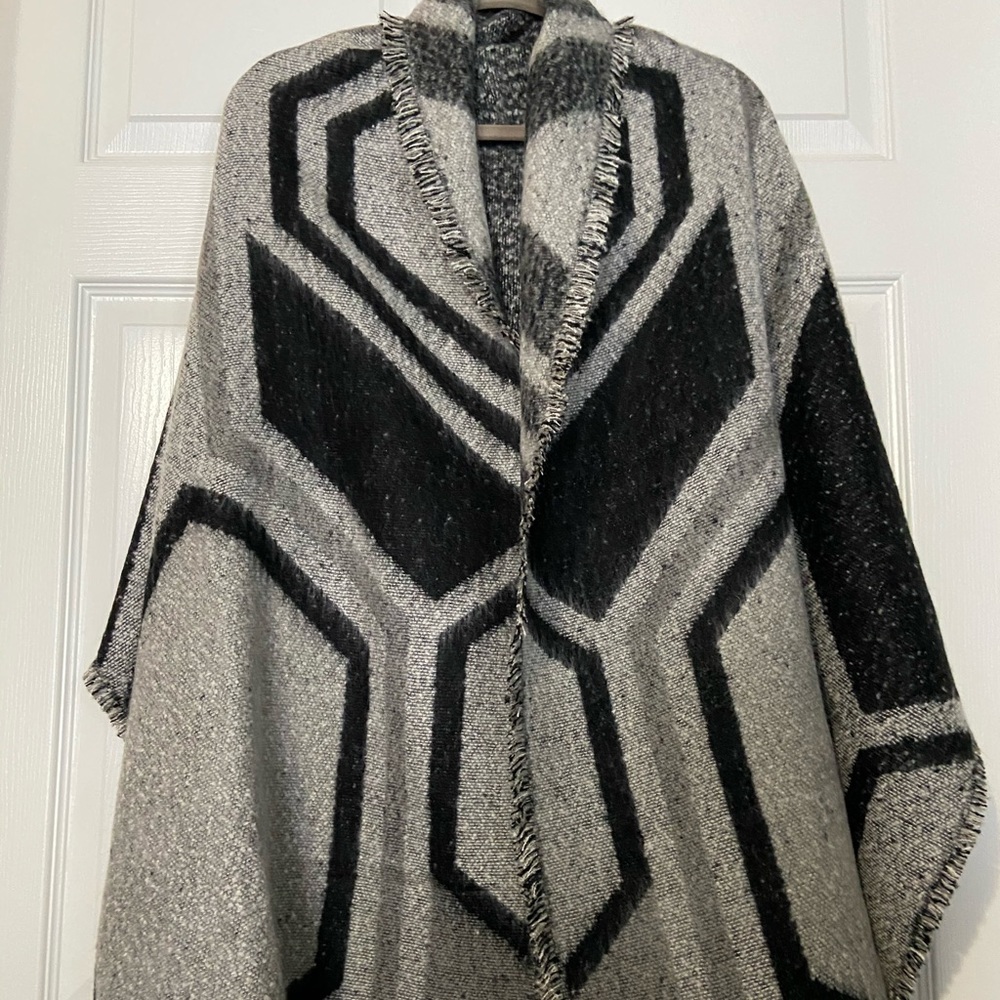 Express Black and Grey Blanket Scarf